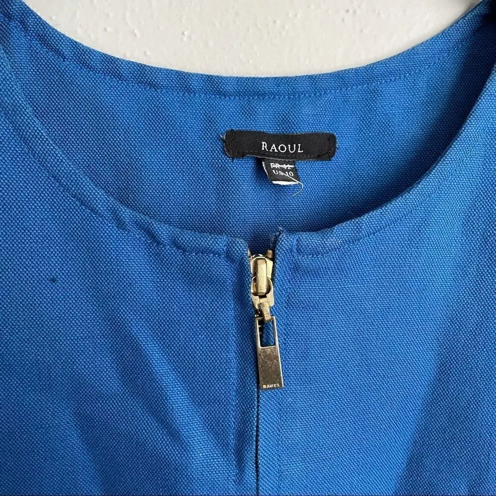 Revolve RAOUL Zip Front Sleeveless Shift Mini Dress - Picture 5 of 8